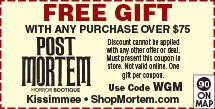 Discount Coupon for Post Mortem Horror Bootique